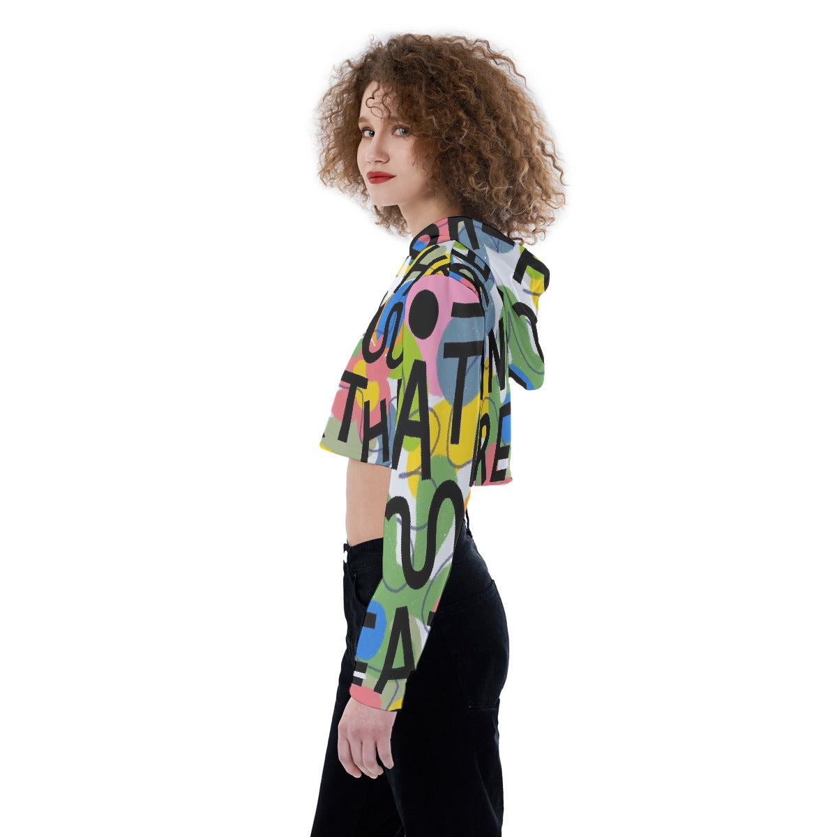 All-Over Print Women's Crop Top Hoodie