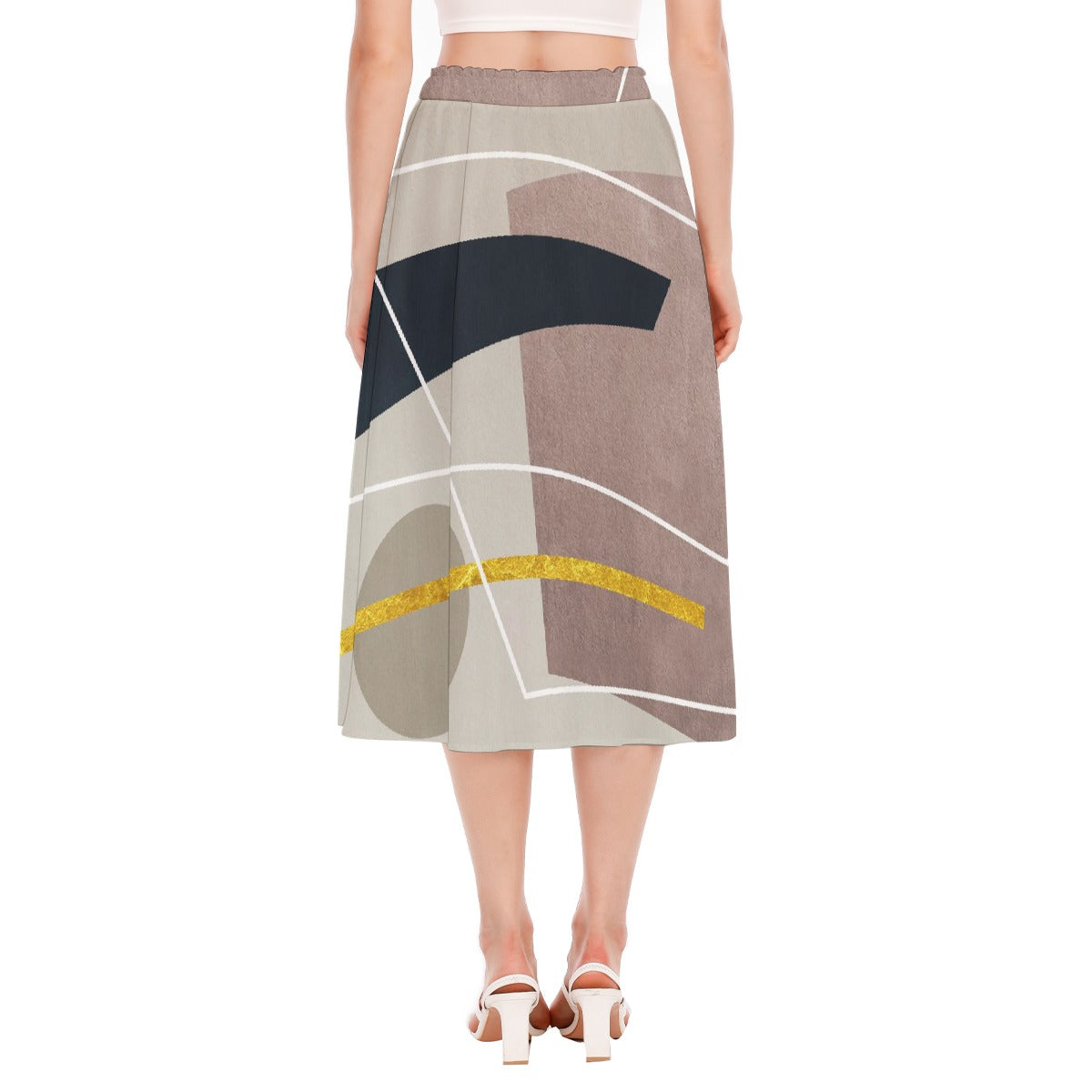 All-Over Print Women's Long Section Chiffon Skirt