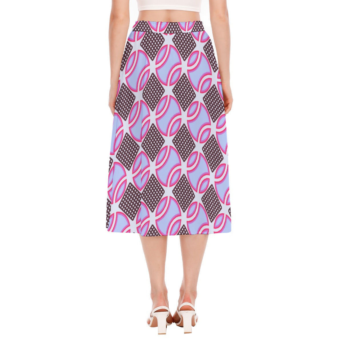 All-Over Print Women's Long Section Chiffon Skirt