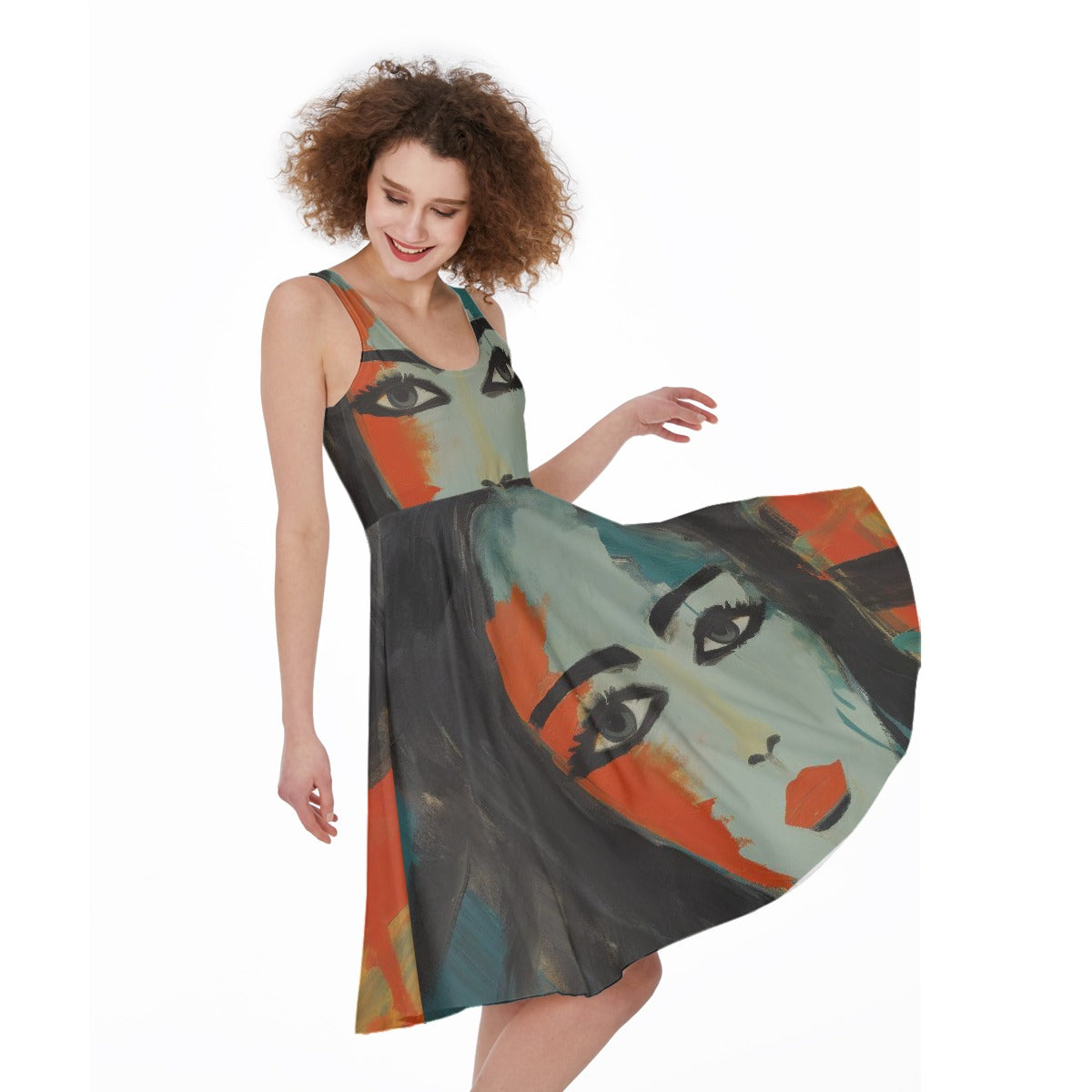 All-Over Print Women's Sleeveless Dress