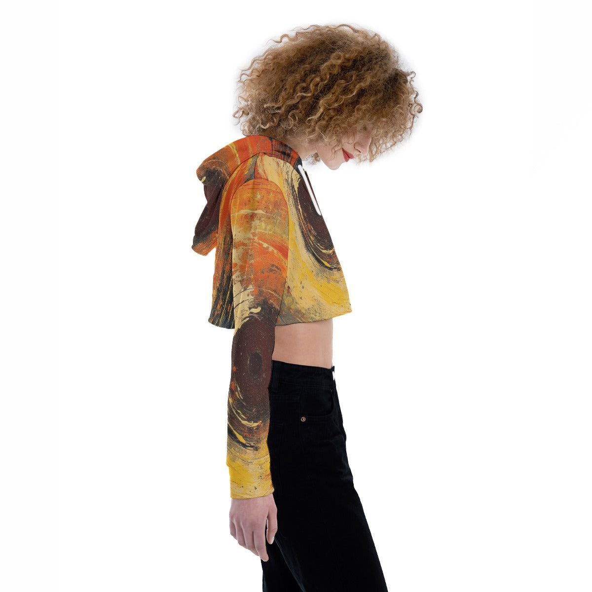 All-Over Print Women's Crop Top Hoodie