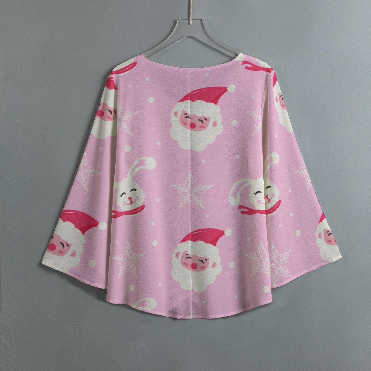 All-Over Print Women's V-neck T-shirt With Irregular Hem