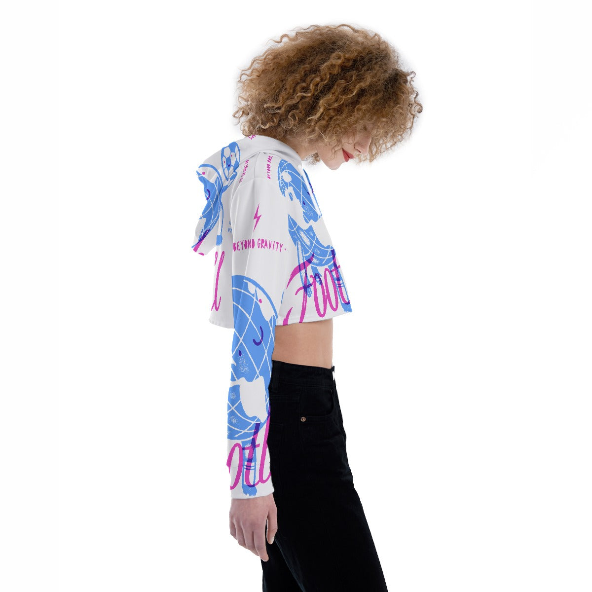 All-Over Print Women's Crop Top Hoodie