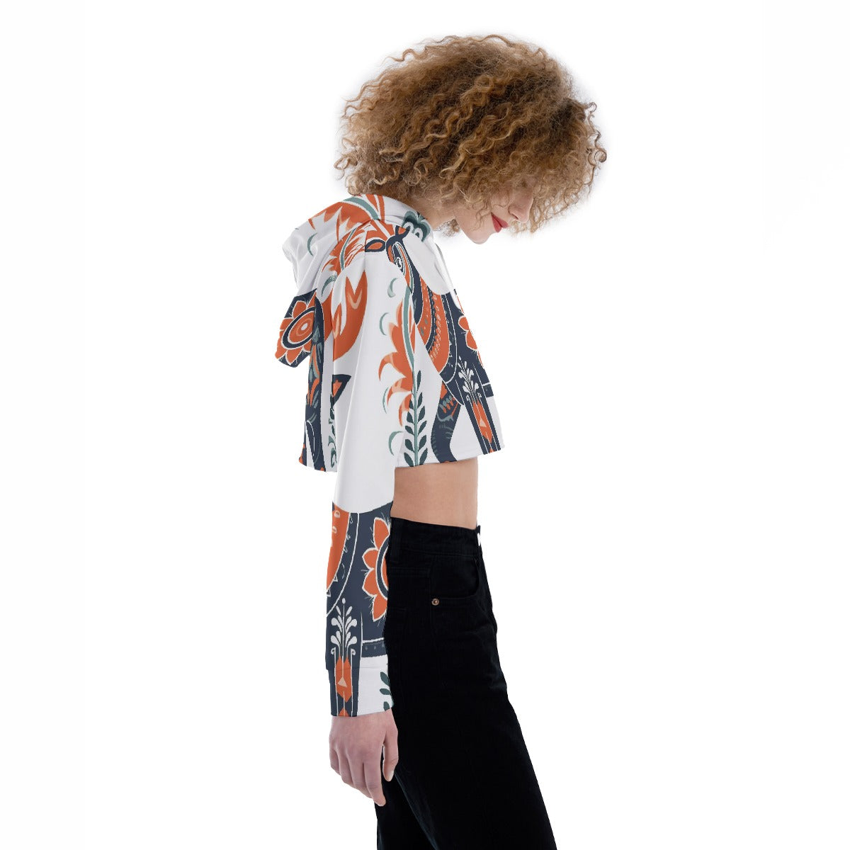 All-Over Print Women's Crop Top Hoodie