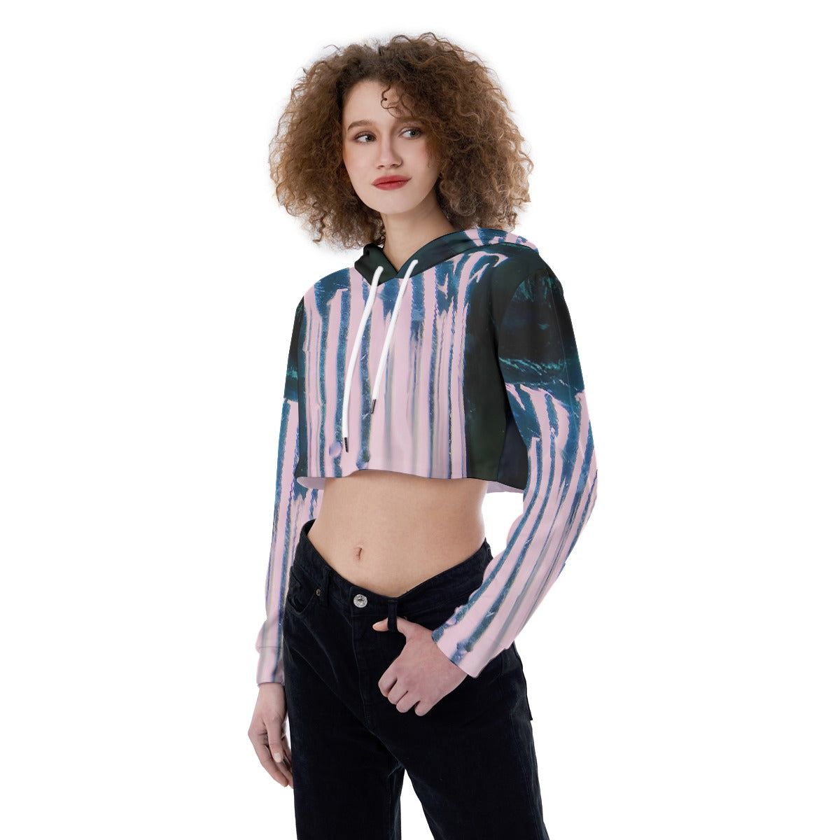 All-Over Print Women's Crop Top Hoodie