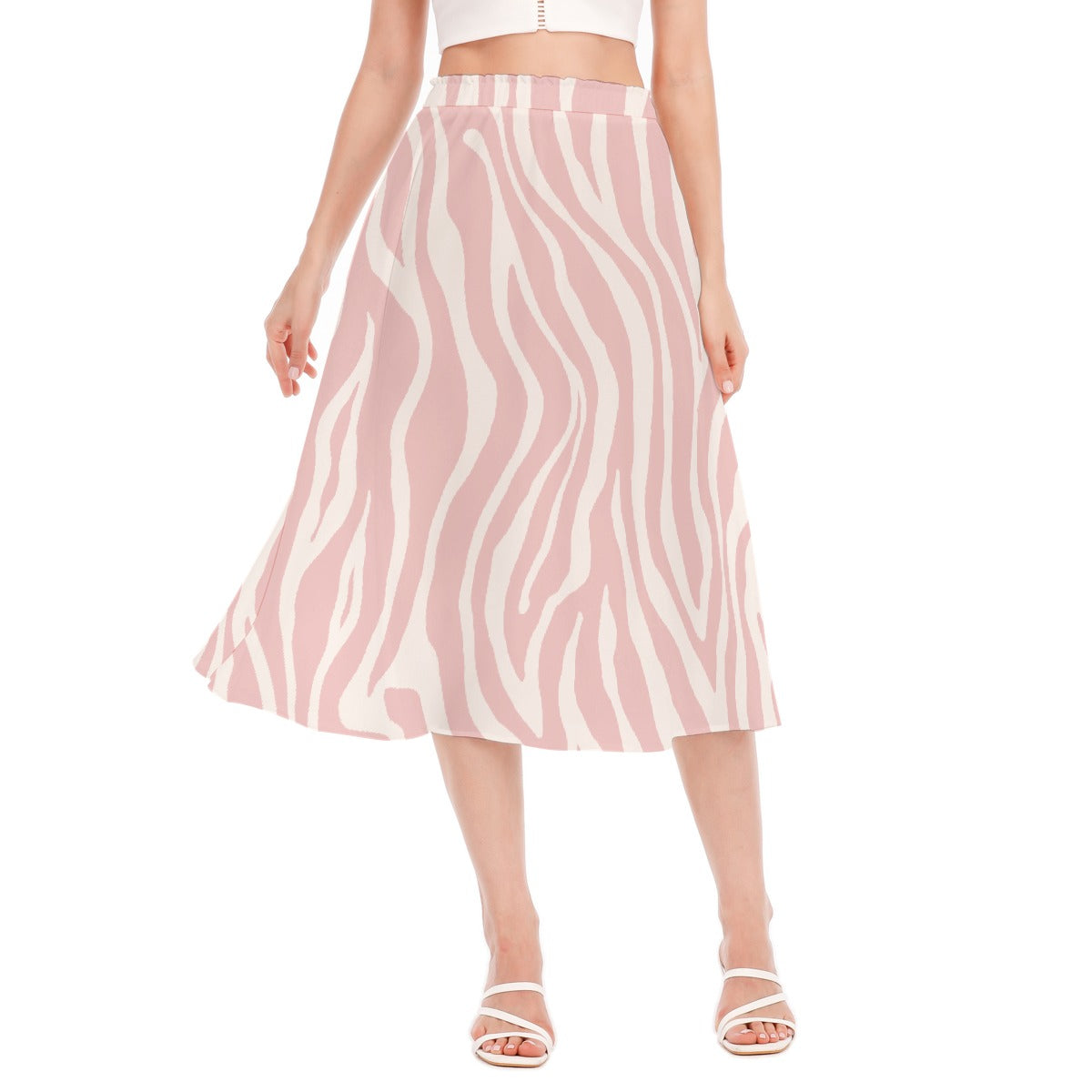 All-Over Print Women's Long Section Chiffon Skirt