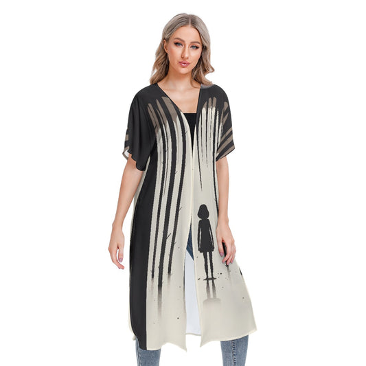All-Over Print Women's Short Sleeve Cardigan