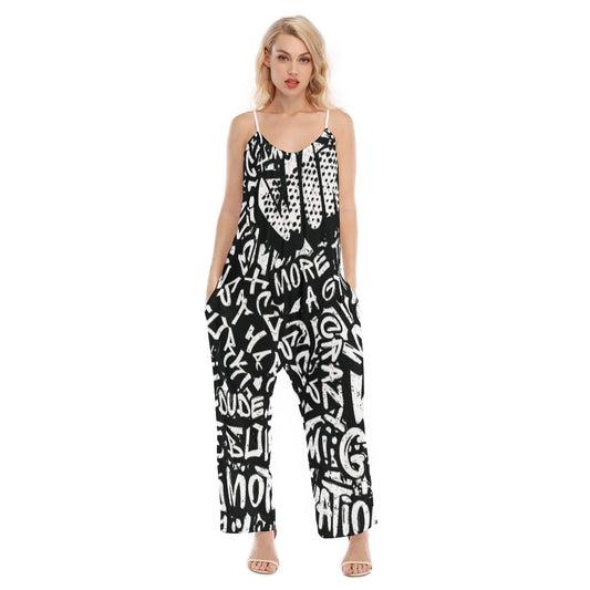All-Over Print Women's Loose Cami Jumpsuit