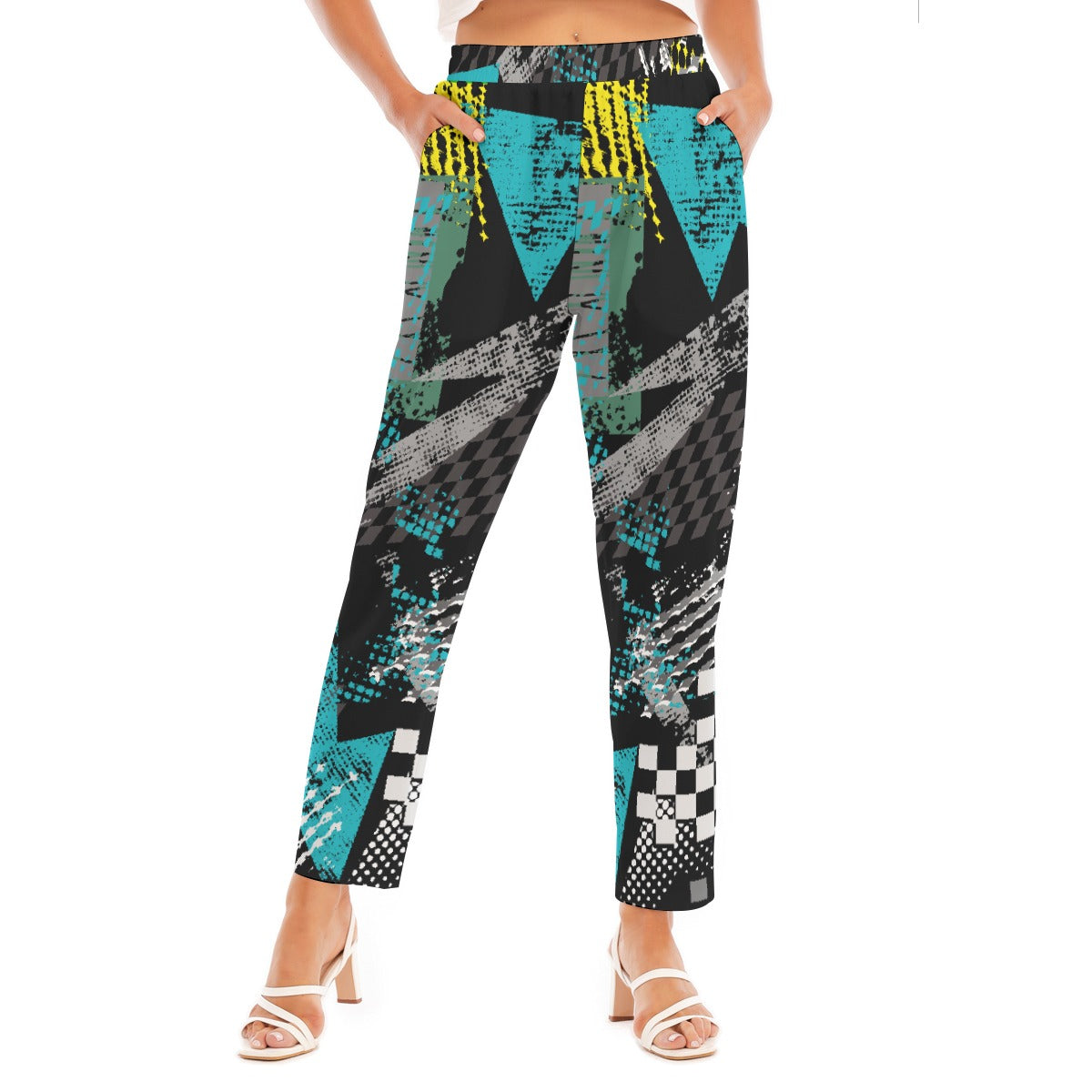 All-Over Print Women's Loose Straight-leg Pants