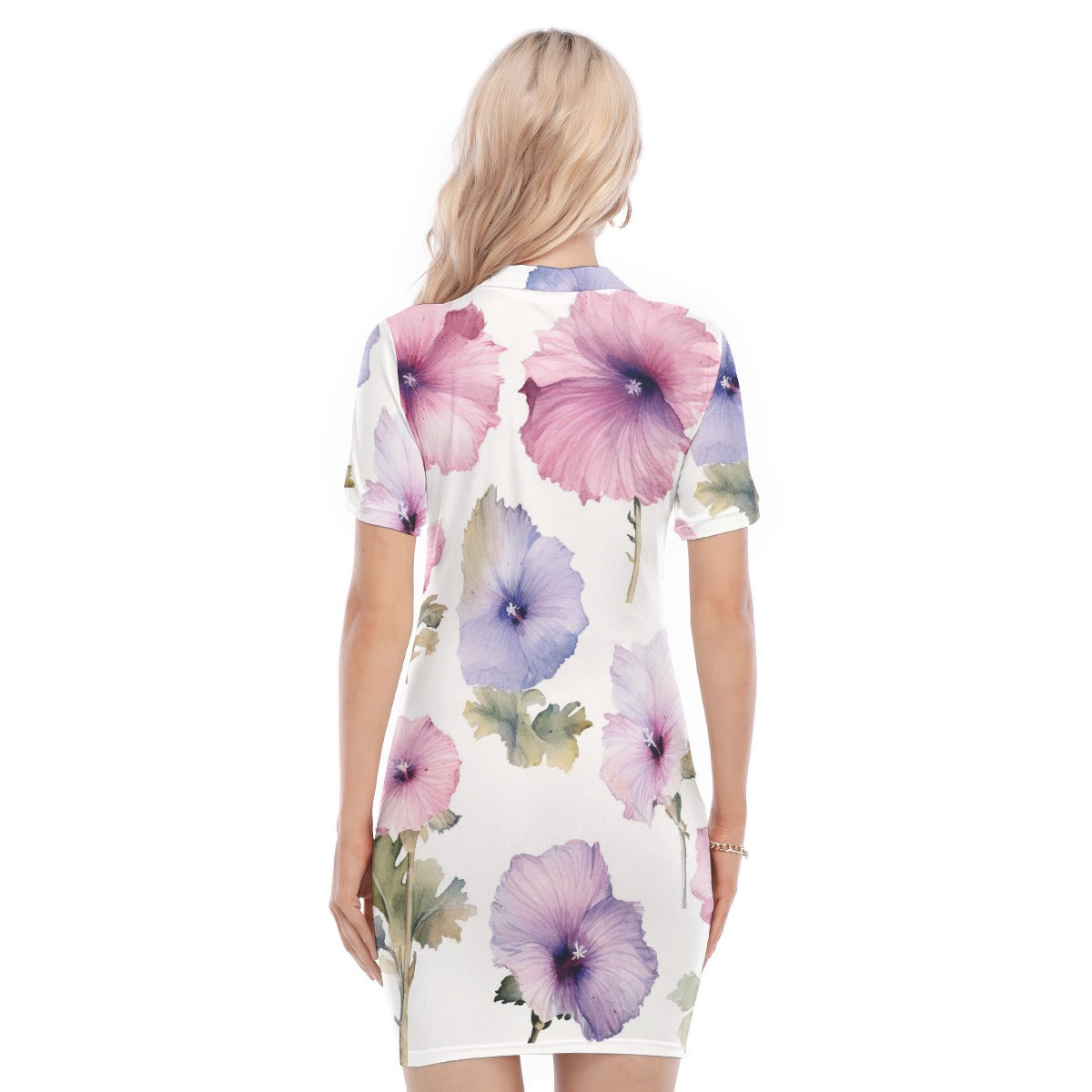 All-Over Print Women's Polo Collar Dress