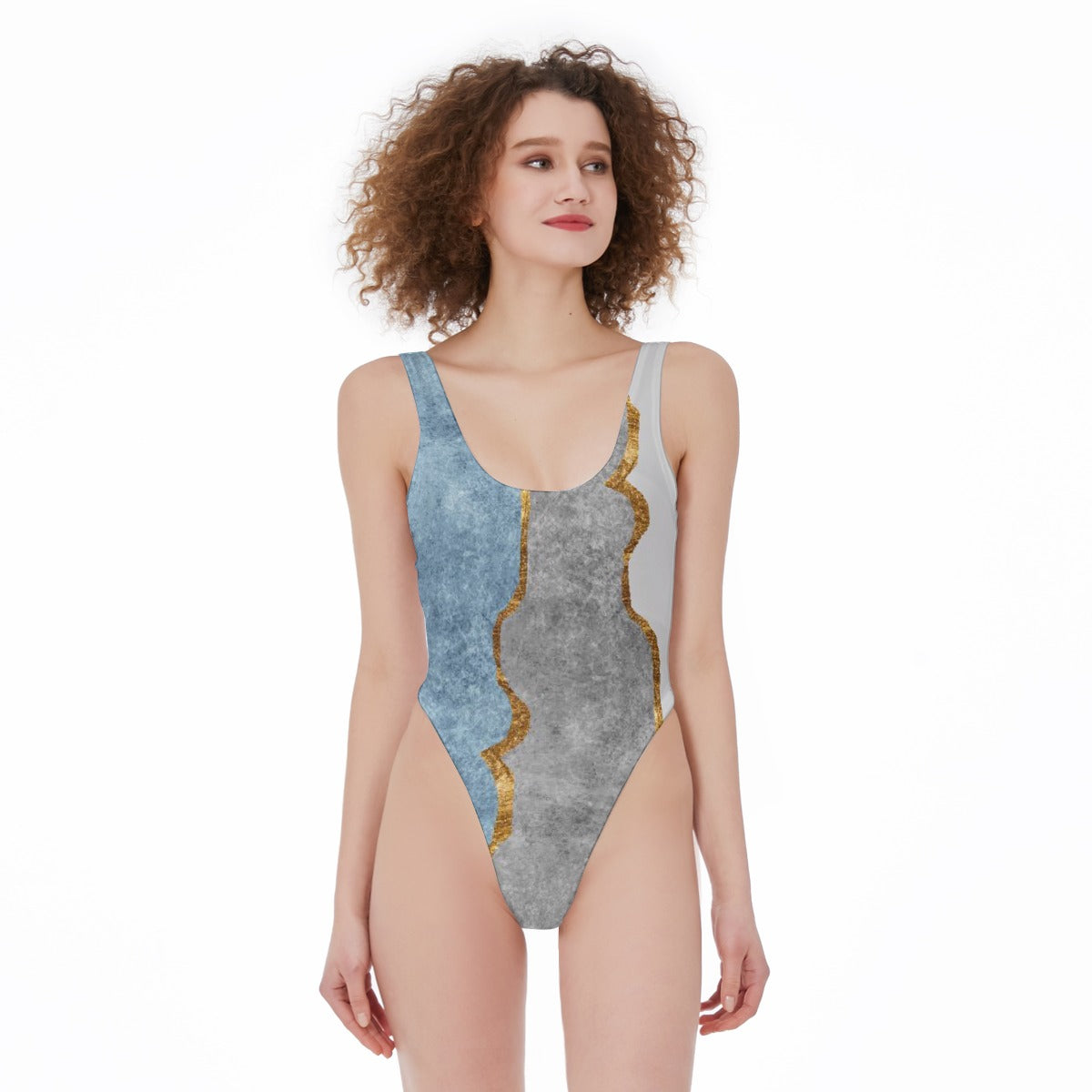 All-Over Print Women's High Cut One-piece Swimsuit