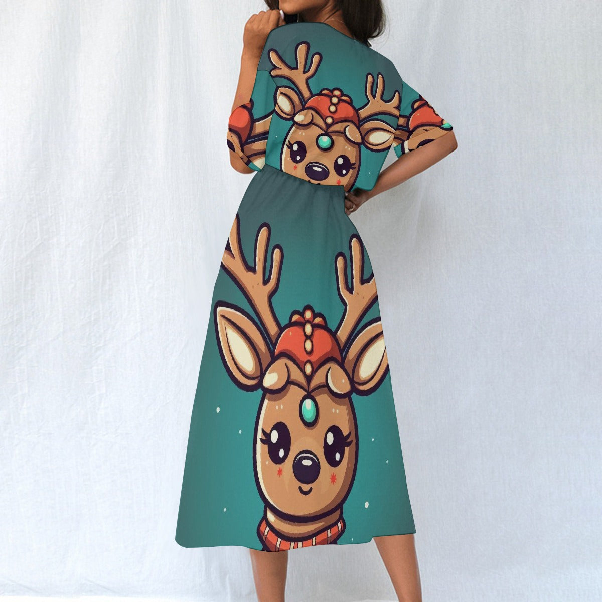 All-Over Print Women's Elastic Waist Dress