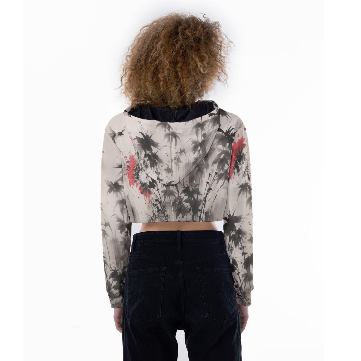All-Over Print Women's Crop Top Hoodie