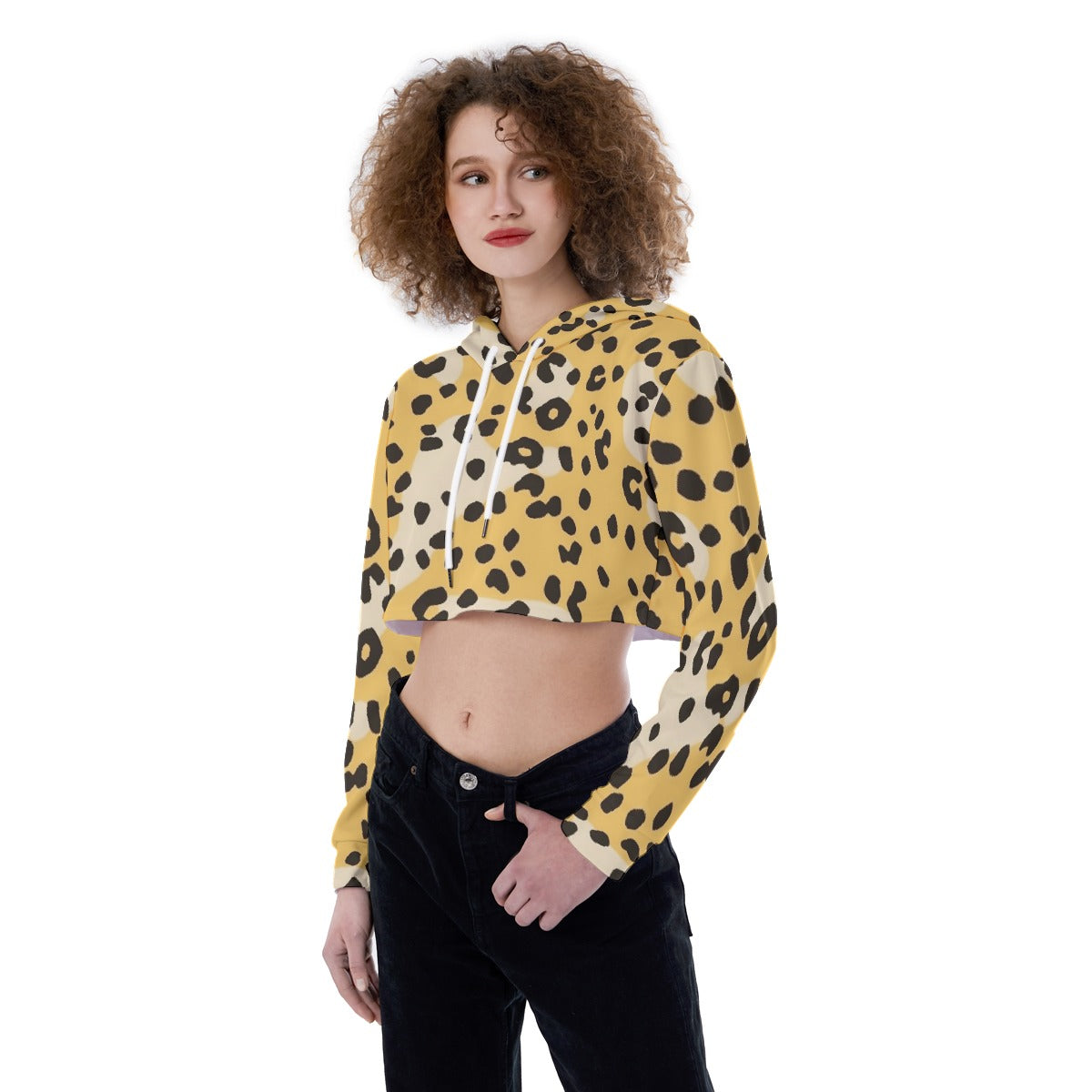 All-Over Print Women's Crop Top Hoodie