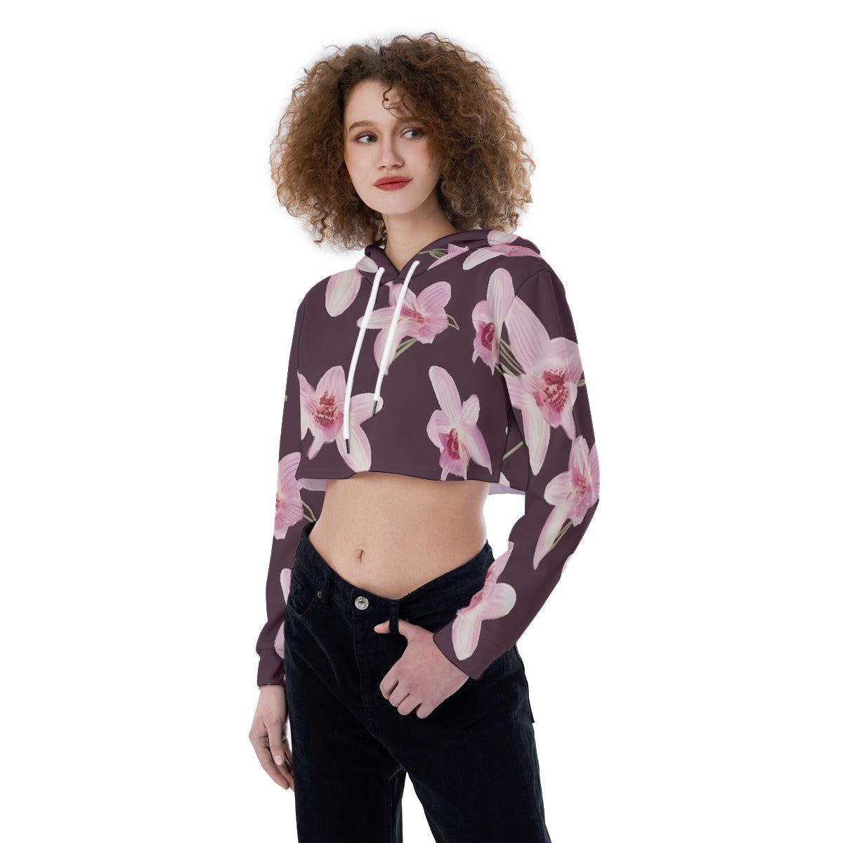 All-Over Print Women's Crop Top Hoodie