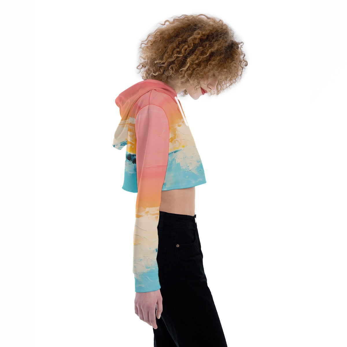 All-Over Print Women's Crop Top Hoodie