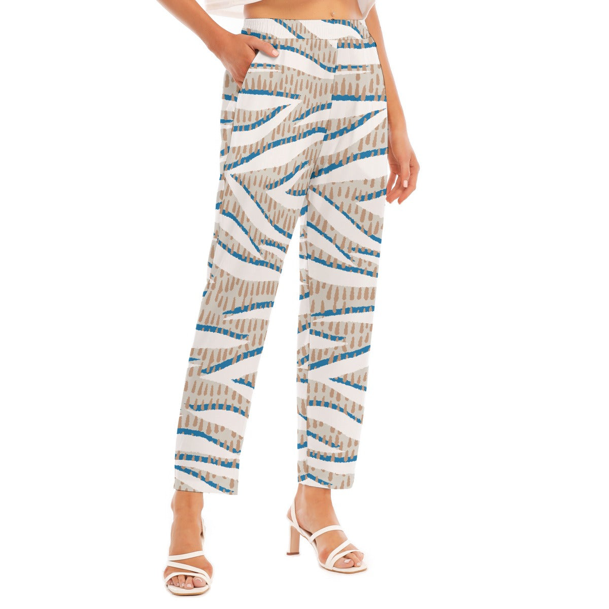 All-Over Print Women's Loose Straight-leg Pants