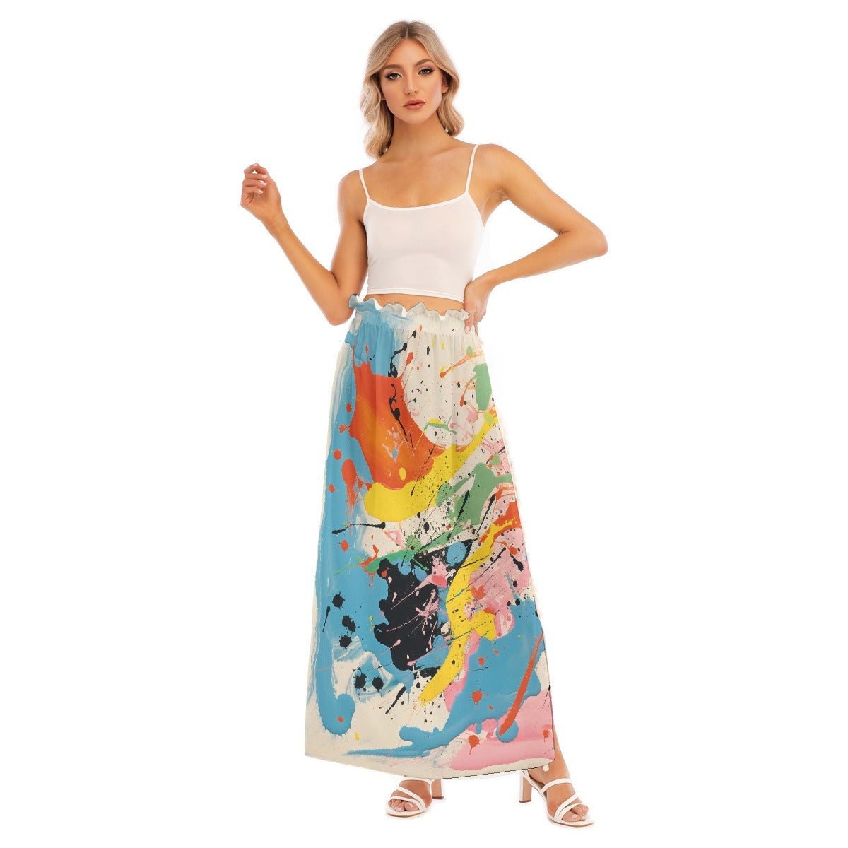 All-Over Print Women's Side Split Skirt