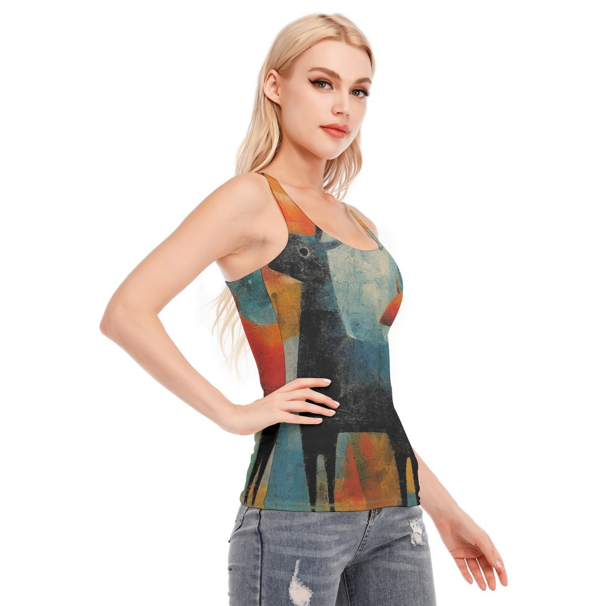 All-Over Print Women's Racer Vest | 190GSM Cotton