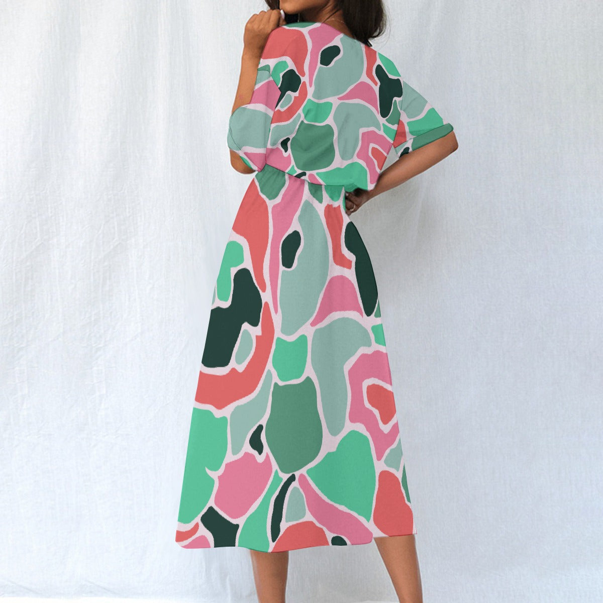 All-Over Print Women's Elastic Waist Dress