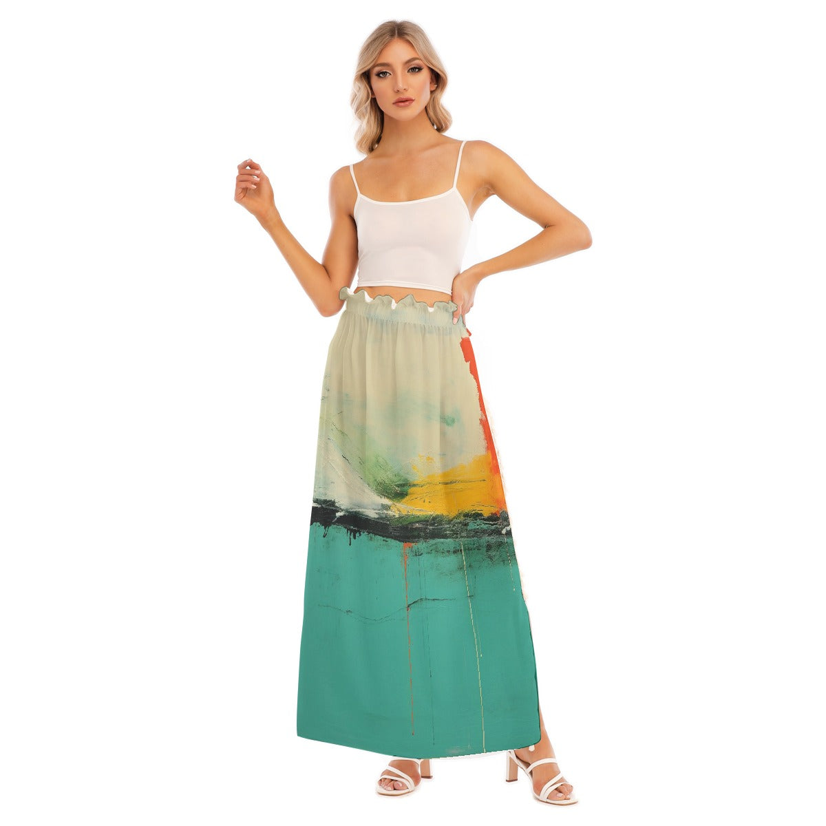 All-Over Print Women's Side Split Skirt