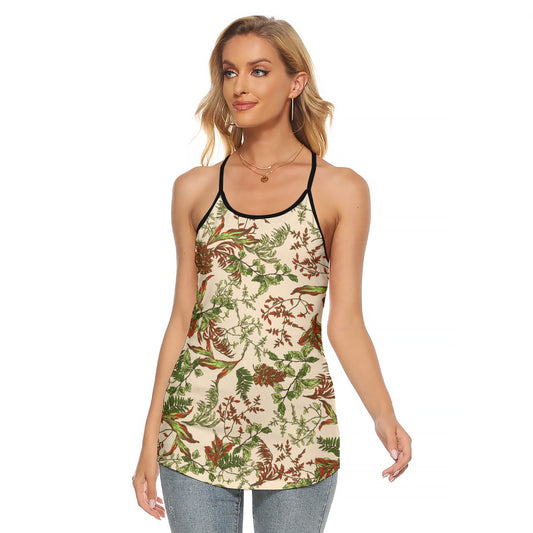 All-Over Print Women's Criss-Cross Open Back Tank Top