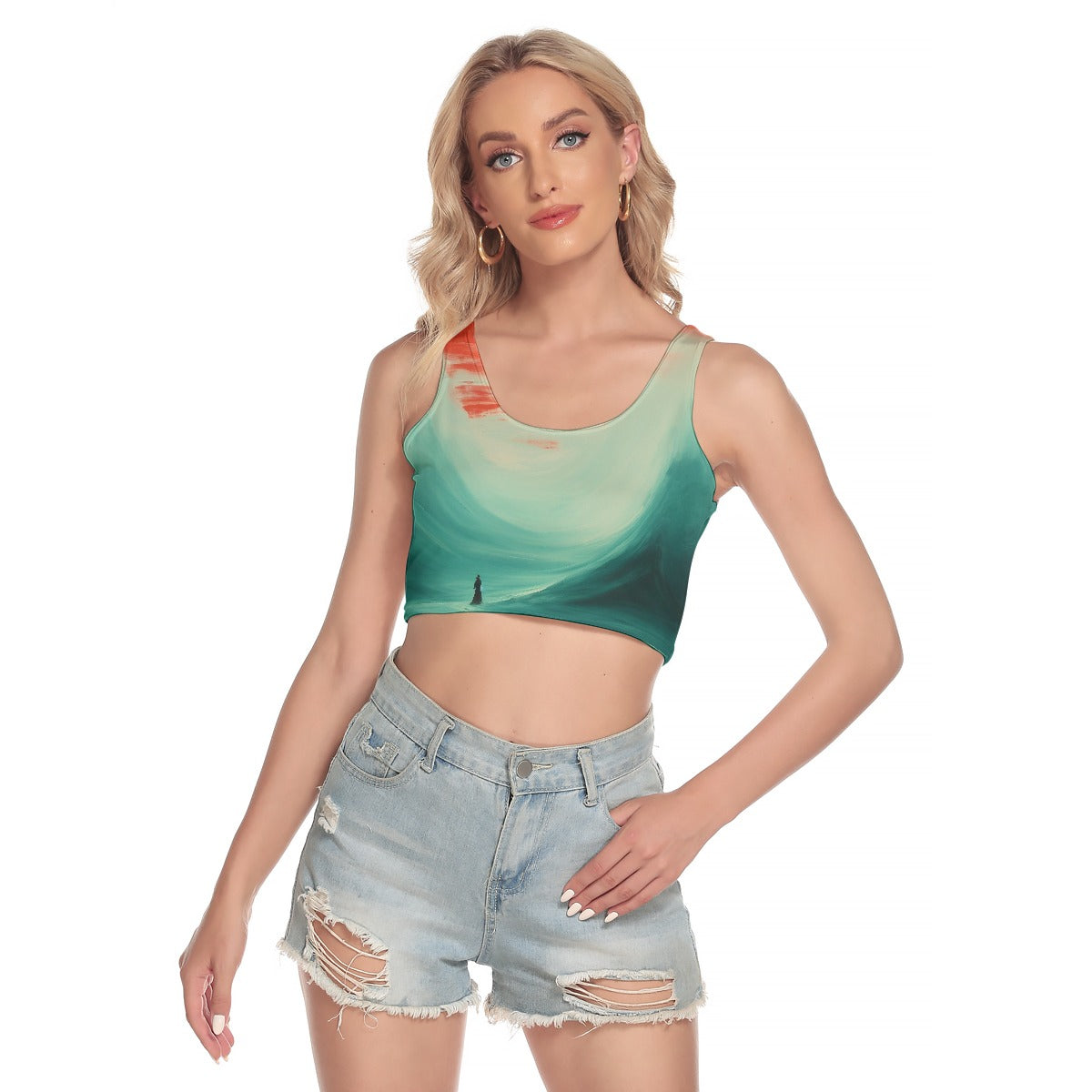 All-Over Print Women's Sport Crop Tank Top