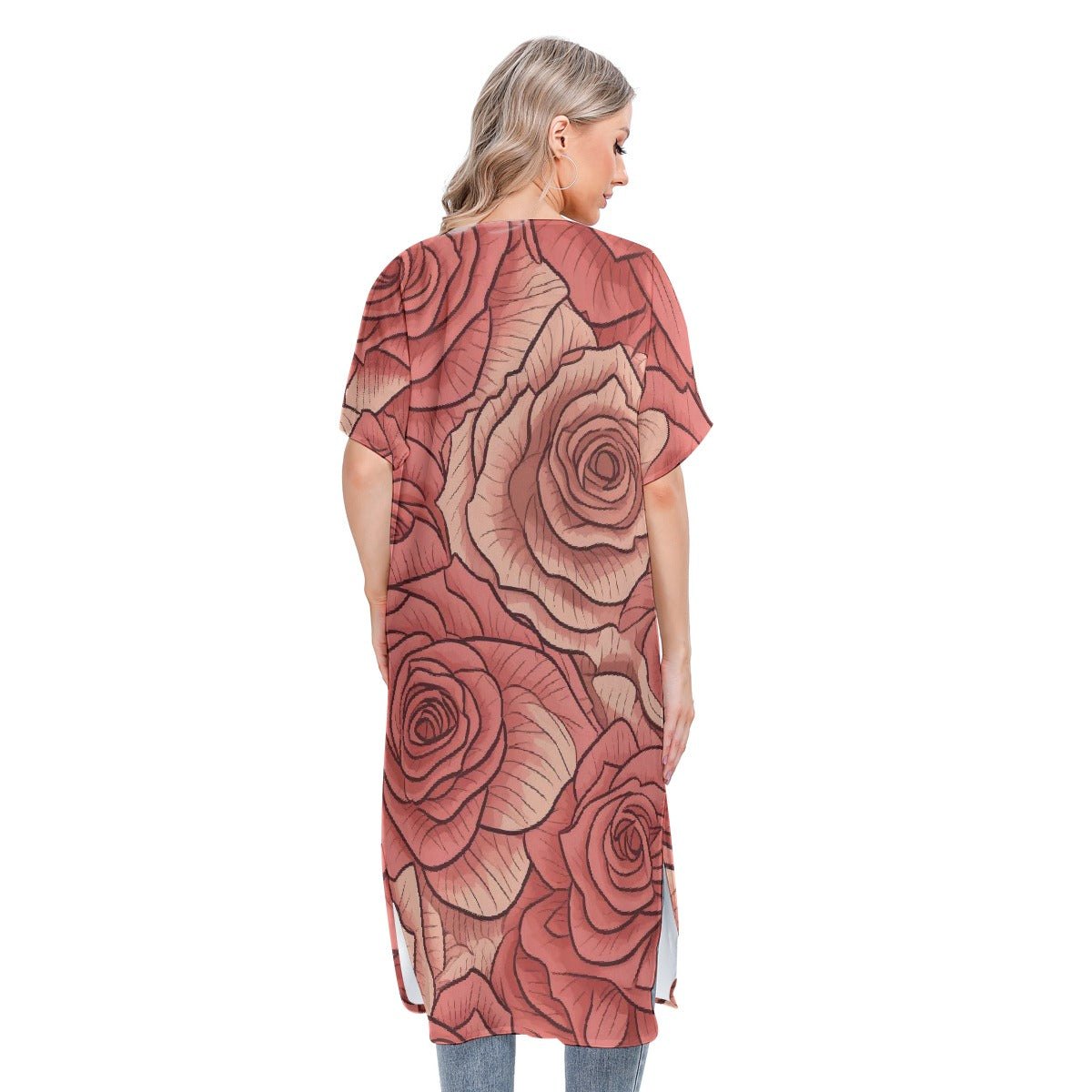 All-Over Print Women's Short Sleeve Cardigan