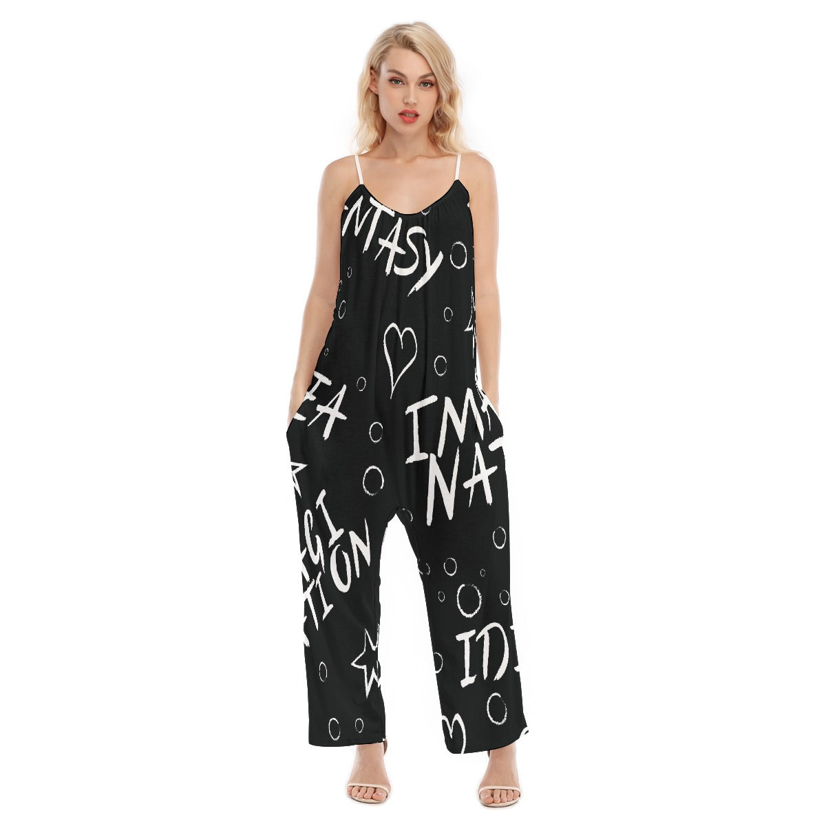 All-Over Print Women's Loose Cami Jumpsuit
