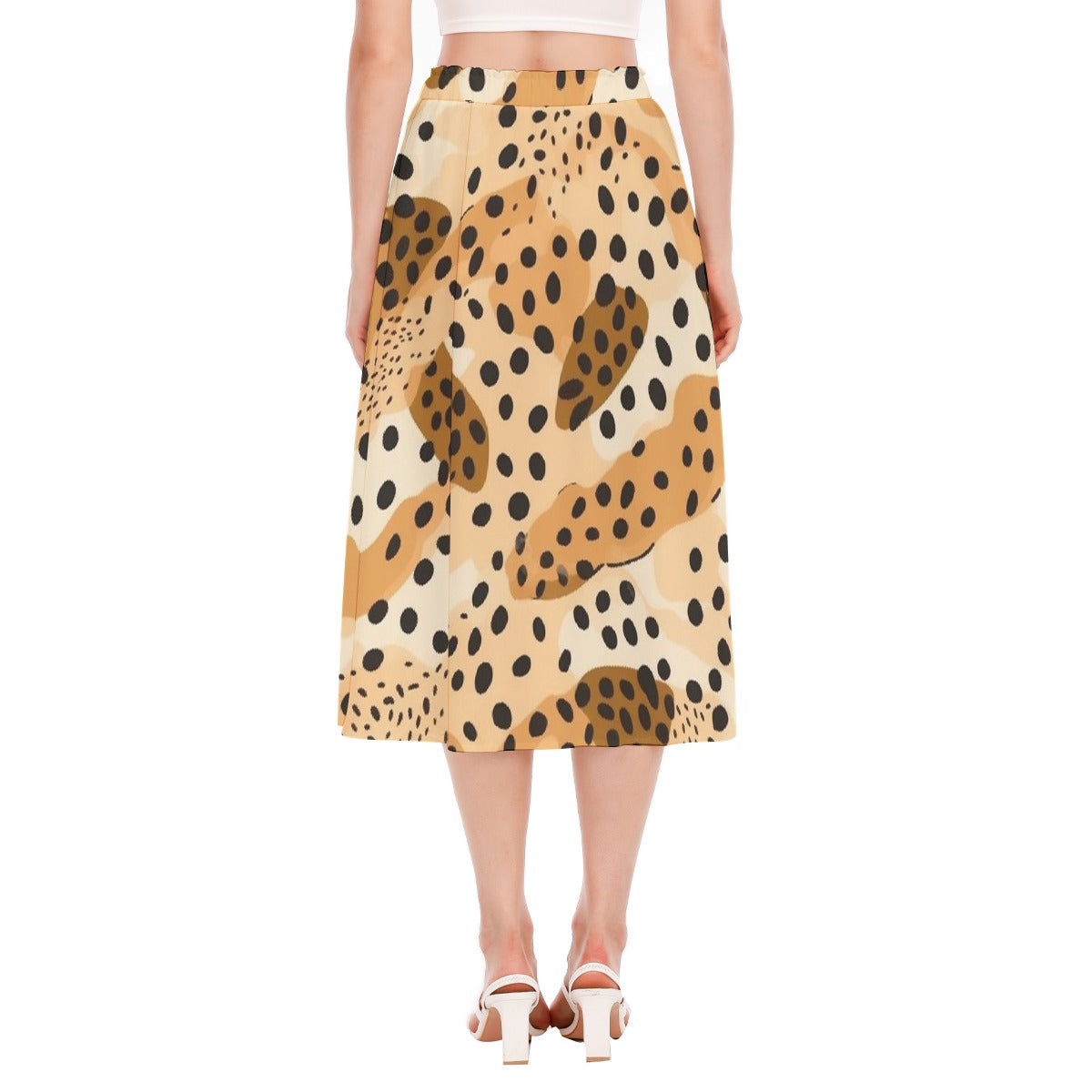 All-Over Print Women's Long Section Chiffon Skirt