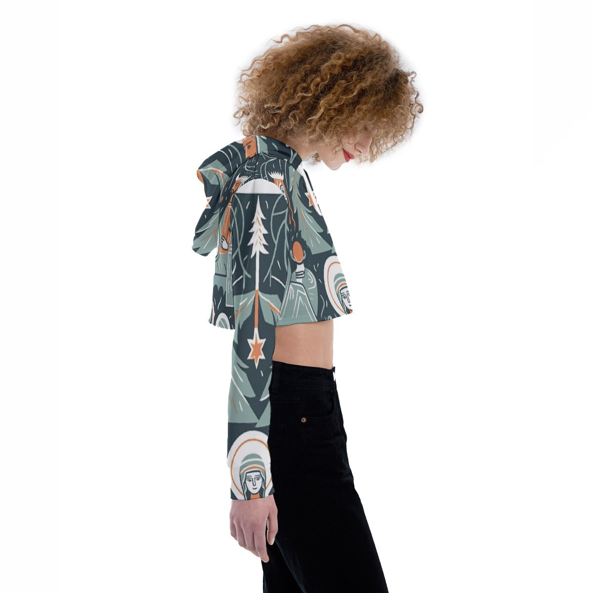 All-Over Print Women's Crop Top Hoodie