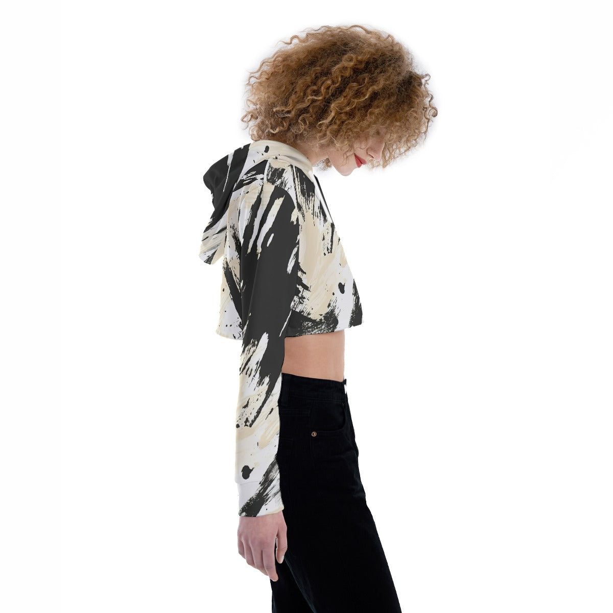 All-Over Print Women's Crop Top Hoodie
