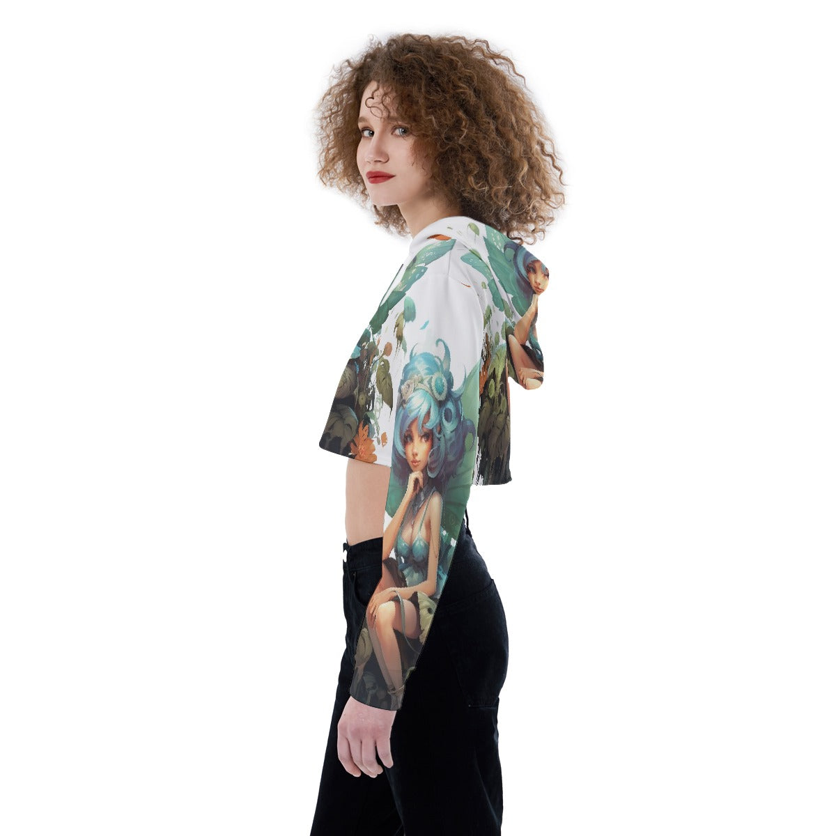 All-Over Print Women's Crop Top Hoodie