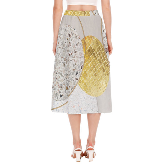 All-Over Print Women's Long Section Chiffon Skirt