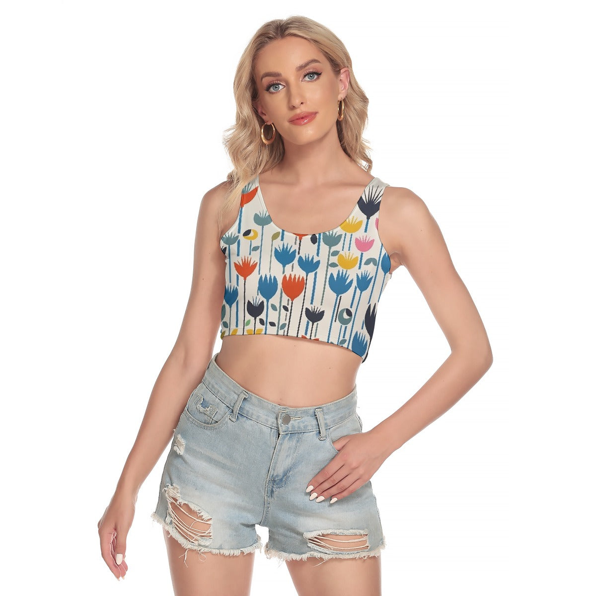 All-Over Print Women's Sport Crop Tank Top