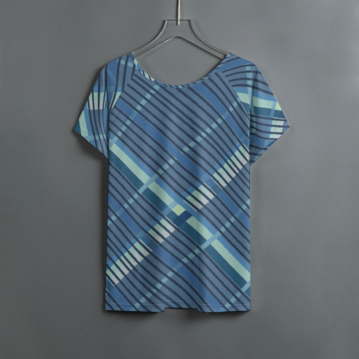 All-Over Print Women's Round Neck T-shirt With Raglan Sleeve