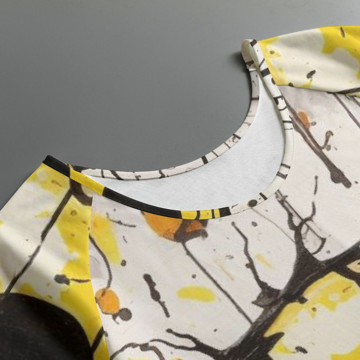 All-Over Print Women's Round Neck T-shirt With Raglan Sleeve