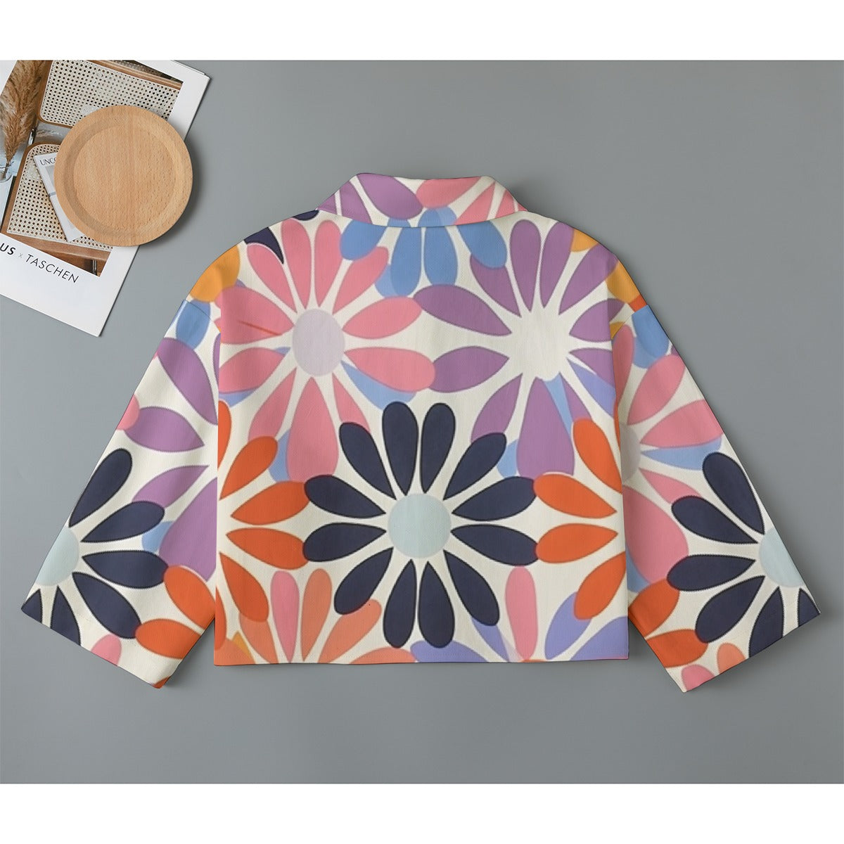 All-Over Print Women's Cropped Jacket | 245GSM Cotton