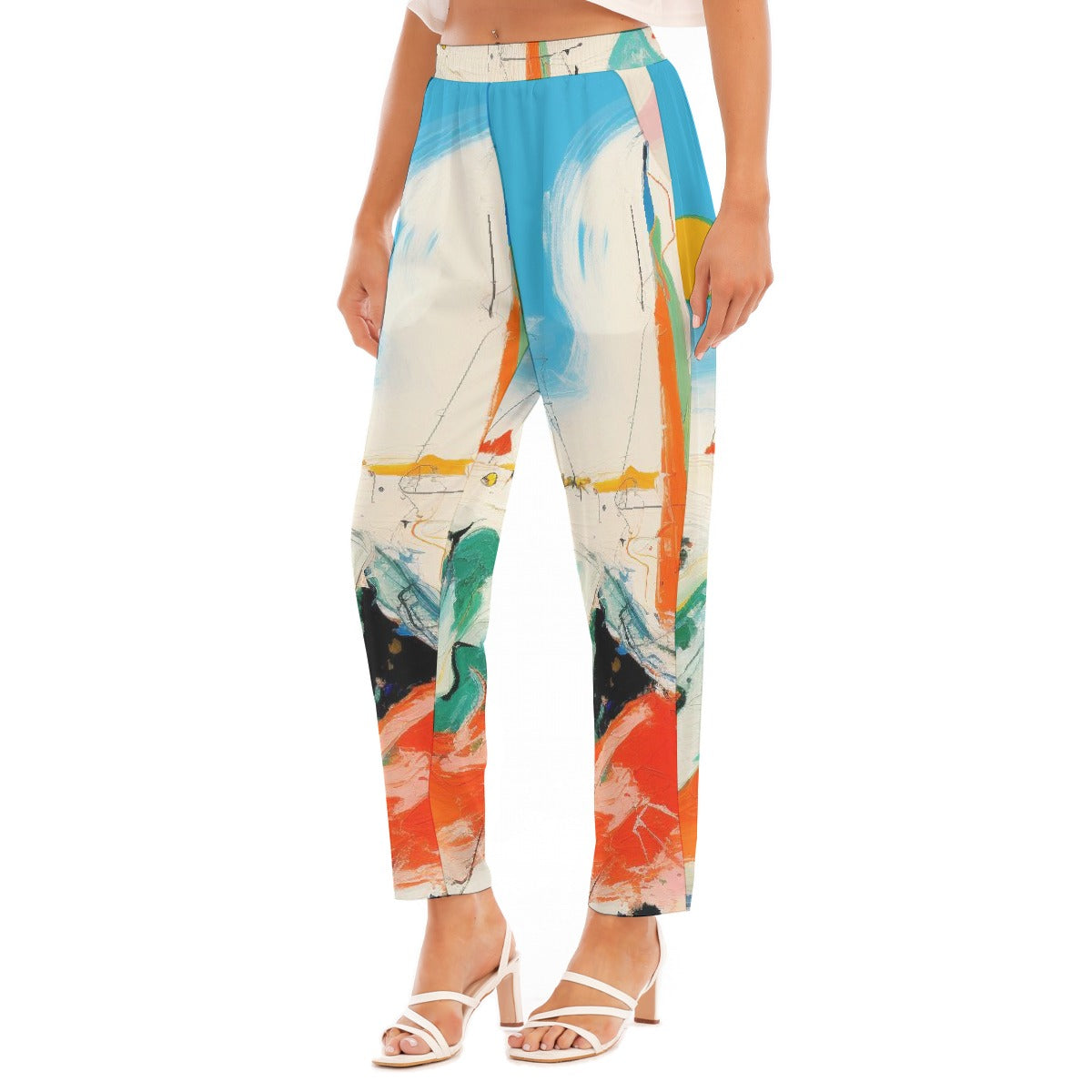 All-Over Print Women's Loose Straight-leg Pants