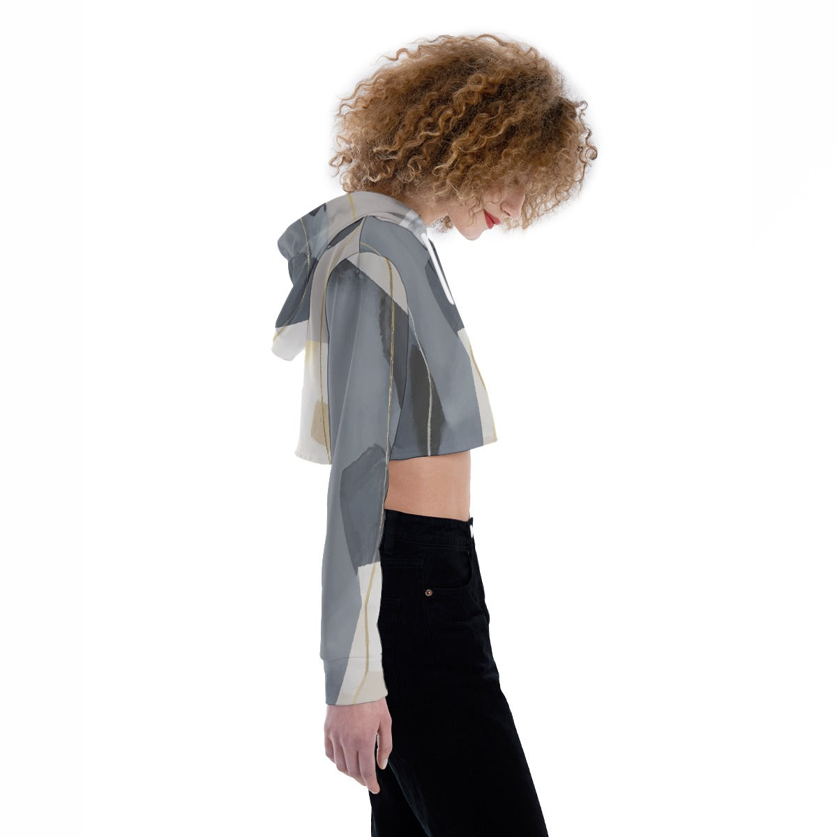 All-Over Print Women's Crop Top Hoodie