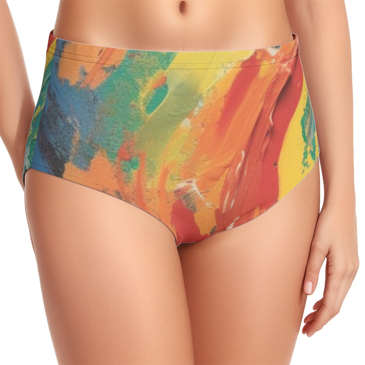All-Over Print Women's Swimsuit Set With Halter
