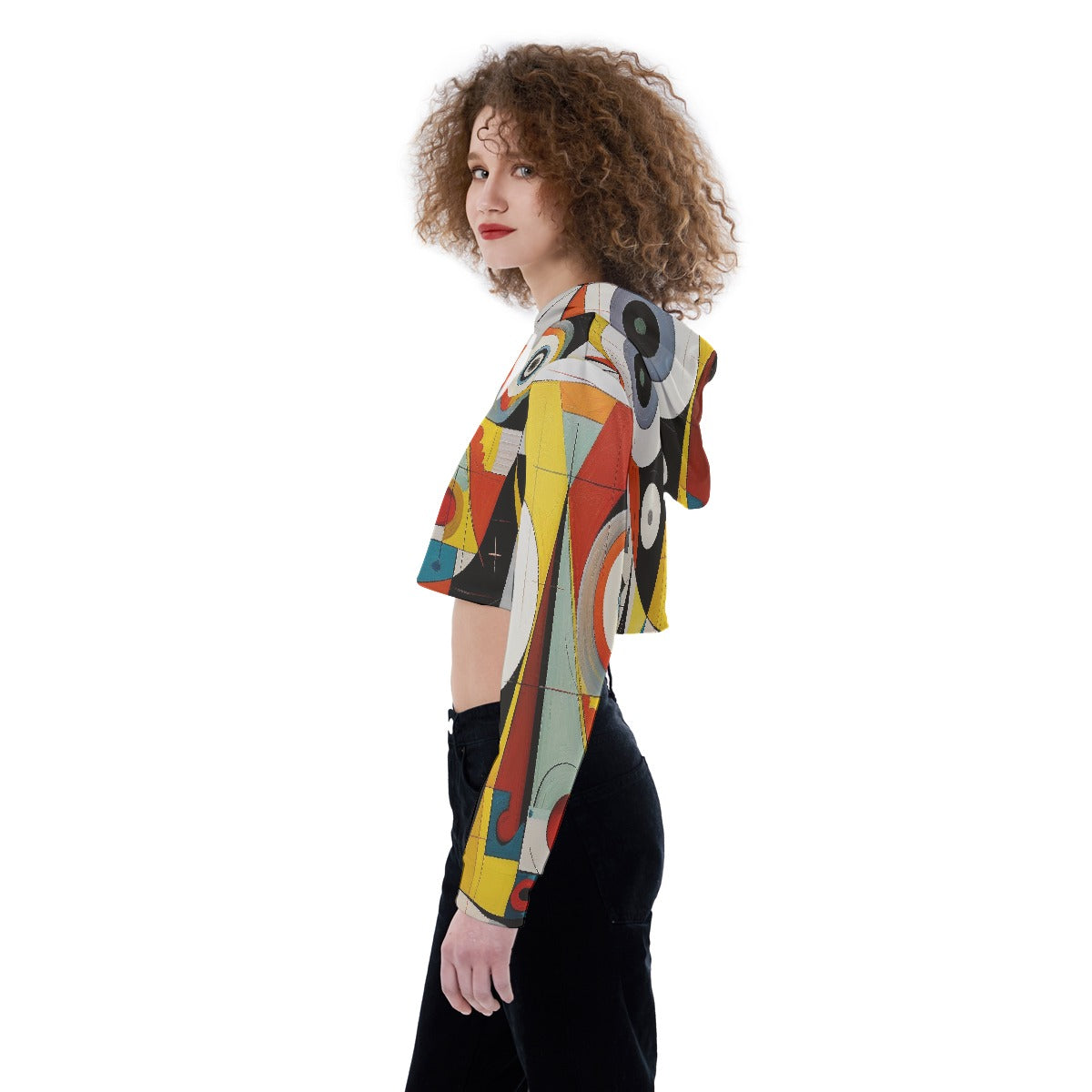 All-Over Print Women's Crop Top Hoodie