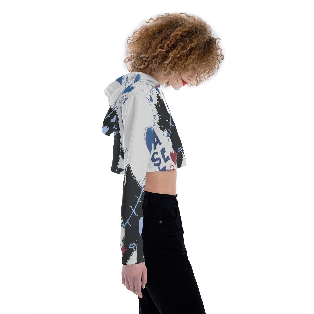 All-Over Print Women's Crop Top Hoodie