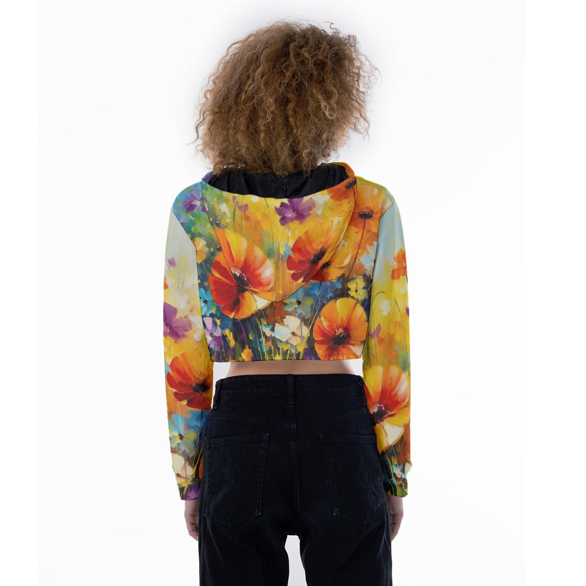All-Over Print Women's Crop Top Hoodie