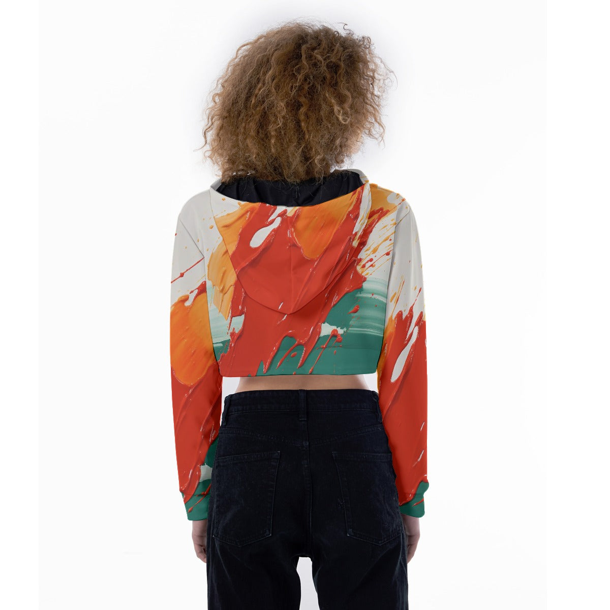 All-Over Print Women's Crop Top Hoodie