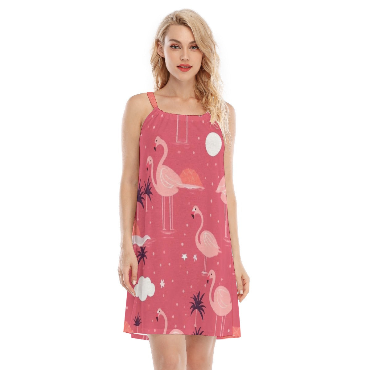 All-Over Print Women's O-neck Cami Dress