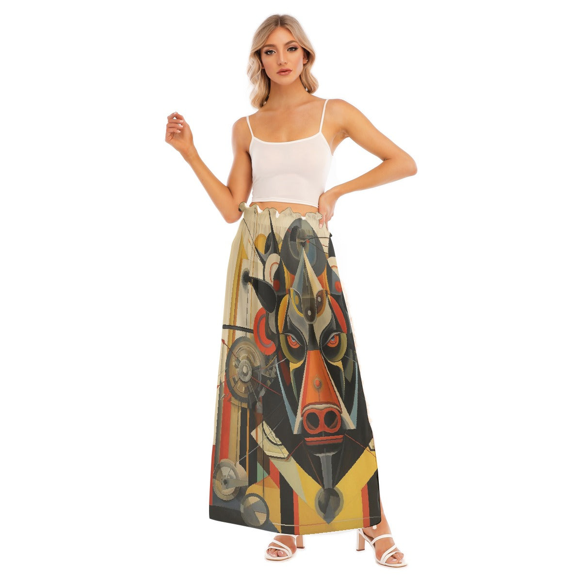 All-Over Print Women's Side Split Skirt