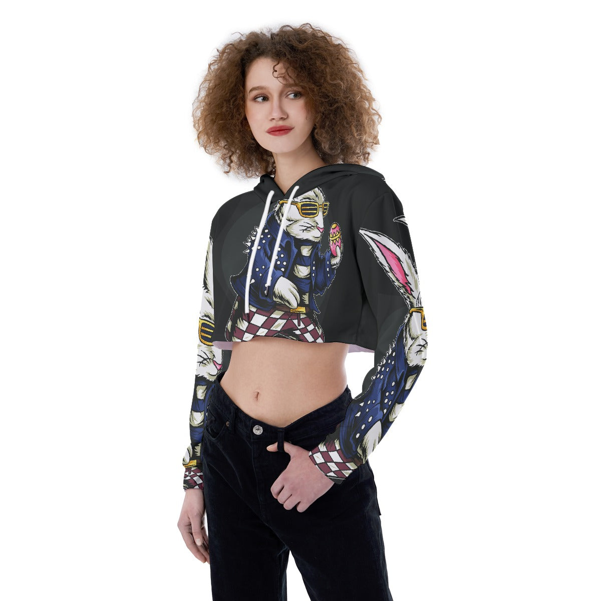 All-Over Print Women's Crop Top Hoodie