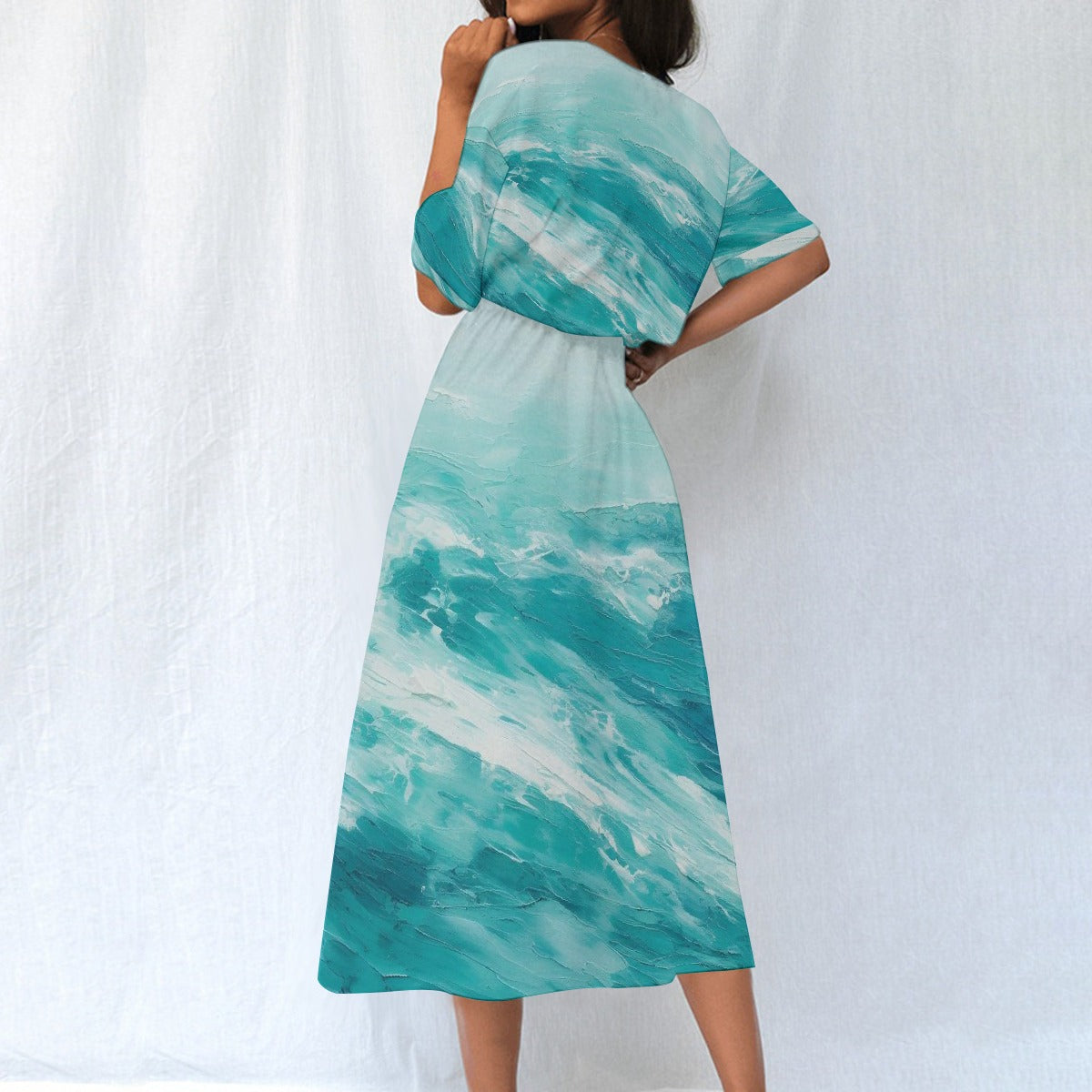 All-Over Print Women's Elastic Waist Dress