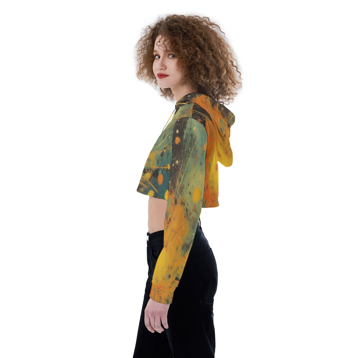 All-Over Print Women's Crop Top Hoodie